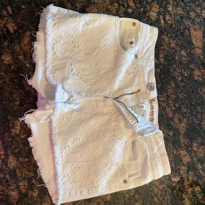 White Lacey shorts
